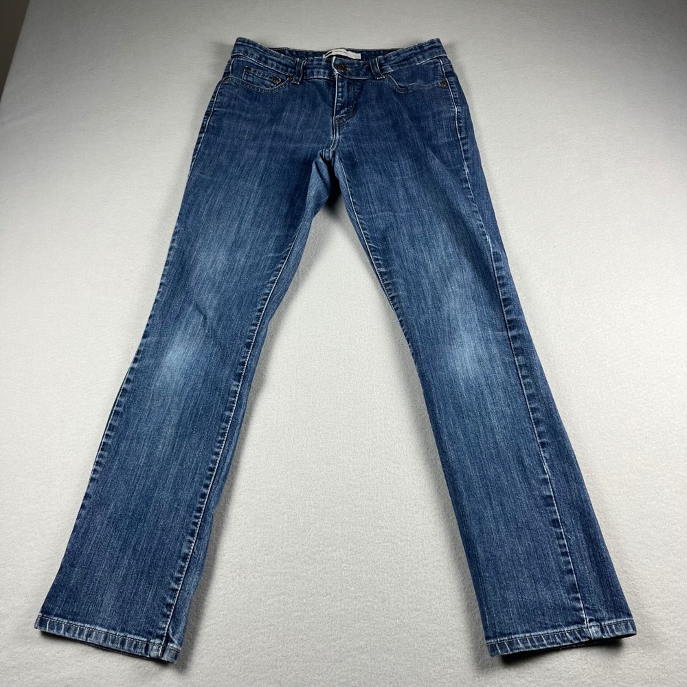Levis Mid Rise Skinny Jeans Womens 6M Medium Wash Blue Denim Stretch 0028
